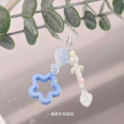 AGEN KGEN Aesthetic Y2K Pink Phone Charm Cute Cell Phone Charms Strawberry Star Heart Phone Straps Charms Y2K Accessories for Women Girls Phone Bag Camera Pendants Decor in Kuwait
