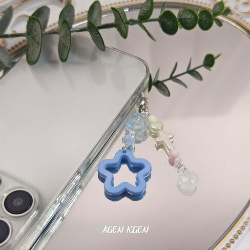 AGEN KGEN Aesthetic Y2K Pink Phone Charm Cute Cell Phone Charms Strawberry Star Heart Phone Straps Charms Y2K Accessories for Women Girls Phone Bag Camera Pendants Decor in Kuwait