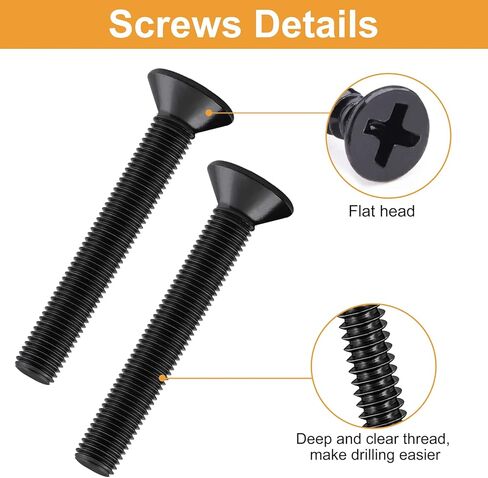 VIGRUE 900PCS M3 M4 M5 شقة رئيس فيليبس آلة مسامير المكسرات غسالات مجموعة متنوعة، سبائك الصلب أكسيد الأسود، موضوع كامل، مسامير غاطسة سوداء متنوعة in Kuwait