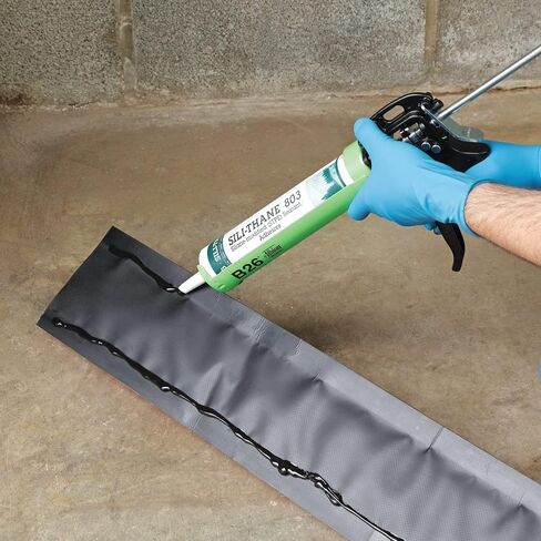 New Pig Sili-Thane 803 Sealant, for Metals, Masonry, Glass, Plastics & Wood, 1-10.3 fl oz Cartridges, Black, PTY340-1-BK in Saudi Arabia