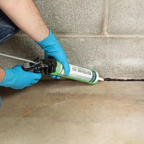 New Pig Sili-Thane 803 Sealant, for Metals, Masonry, Glass, Plastics & Wood, 1-10.3 fl oz Cartridges, Black, PTY340-1-BK in Saudi Arabia
