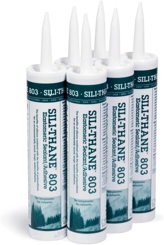 New Pig Sili-Thane 803 Sealant, for Metals, Masonry, Glass, Plastics & Wood, 1-10.3 fl oz Cartridges, Black, PTY340-1-BK in Saudi Arabia