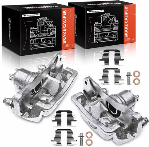 A-Premium Disc Brake Caliper Assembly with Bracket Compatible with Select Saab and Subaru Models - 9-2X 2005-2006, Forester 2004-2008, Impreza 2004-2007 - Rear Driver and Passenger Side, 2-PC Set in Saudi Arabia