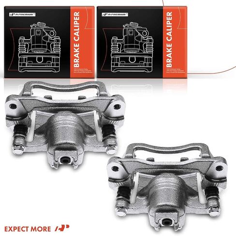 A-Premium Disc Brake Caliper Assembly with Bracket Compatible with Select Saab and Subaru Models - 9-2X 2005-2006, Forester 2004-2008, Impreza 2004-2007 - Rear Driver and Passenger Side, 2-PC Set in Saudi Arabia
