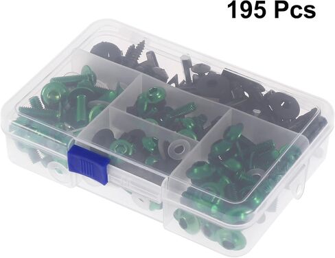 F FIERCE CYCLE 195pcs Universal Motorcycle Fairing Body Bolts Fastener Clips Screws Nuts Purple & Black for Kawasaki for Suzuki for Honda for Yamaha for BMW in Saudi Arabia
