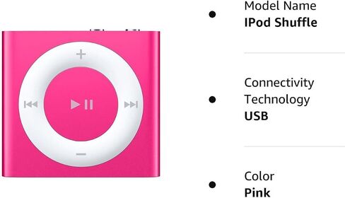 Apple iPod Shuffle 4th Generation, 2GB, Pink (NEWEST MODEL) (Renewed) in Saudi Arabia