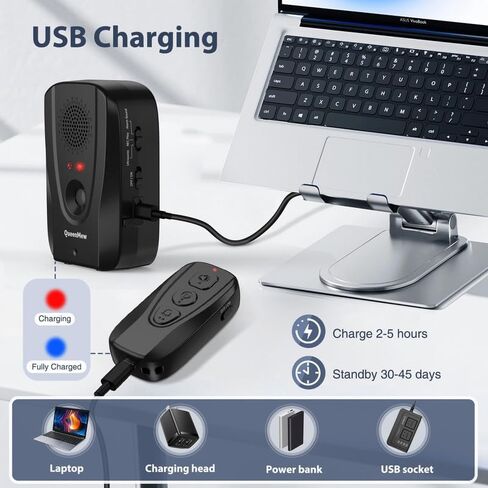 أجهزة ردع نباح الكلاب مع جهاز تحكم عن بعد، نطاق جهاز مضاد للنباح يصل إلى 33 قدمًا، أجهزة التحكم في نباح الكلاب مع تسجيل و3 وظائف قابلة للتعديل، رادع النباح الصوتي مناسب لكلب واحد in Kuwait