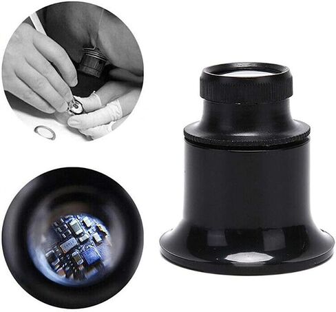 Jewelers Loupe Portable Monocular Magnifier Experimental Tools Magnifying Glass Jewelry Tools for Eye Magnifier Lens Repair Kit(5X 10X 15X 20X 4pcs) in Saudi Arabia