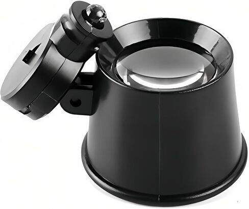 عدسة مكبرة للعين 10X مع ضوء LED، حامل حلقة العين المكبرة بإضاءة LED، عدسة مكبرة للجواهر المحمولة (10X) in Kuwait