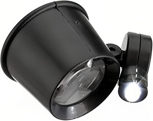 عدسة مكبرة للعين 10X مع ضوء LED، حامل حلقة العين المكبرة بإضاءة LED، عدسة مكبرة للجواهر المحمولة (10X) in Kuwait