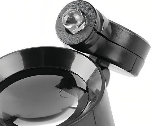 عدسة مكبرة للعين 10X مع ضوء LED، حامل حلقة العين المكبرة بإضاءة LED، عدسة مكبرة للجواهر المحمولة (10X) in Kuwait