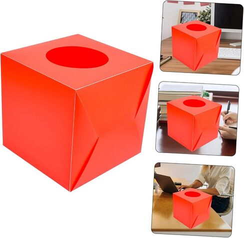 FUNOMOCYA Box Box صندوق السحب صندوق منظم بلاستيكي حاوية تذكرة السحب حاوية بلاستيكية صناديق السحب صندوق الرسم صندوق البريد صندوق الألعاب صندوق كرة التذكرة لوازم السحب المكتب الأحمر in Saudi Arabia