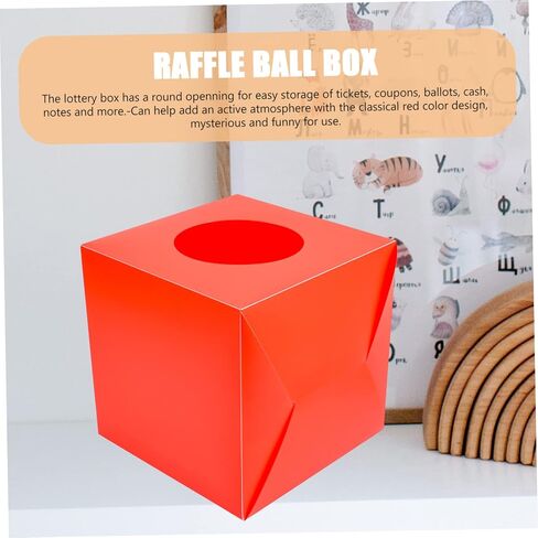 FUNOMOCYA Box Box صندوق السحب صندوق منظم بلاستيكي حاوية تذكرة السحب حاوية بلاستيكية صناديق السحب صندوق الرسم صندوق البريد صندوق الألعاب صندوق كرة التذكرة لوازم السحب المكتب الأحمر in Saudi Arabia