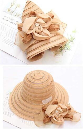 قبعة Eanny Women's Church Kentucky Derby Sun Hat لحفلات الزفاف وحفلات الشاي وقبعة بولر in Saudi Arabia