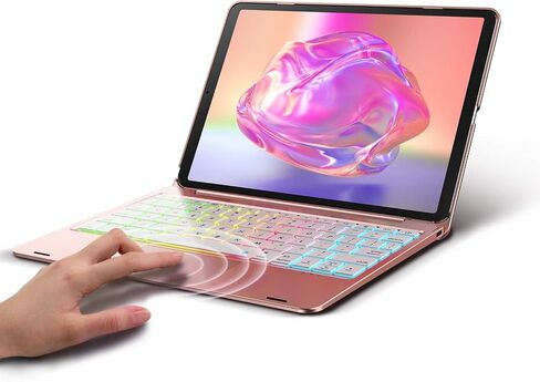 حافظة لوحة المفاتيح Phixnozar لجهاز iPad الجيل التاسع (10.2 2021) / الثامن (10.2 بوصة 2020) / السابع (10.2 2019) / iPad Air الجيل الثالث 10.5 2019/iPad Pro 10.5 2017 - وظيفة لوحة اللمس الثابتة in Kuwait