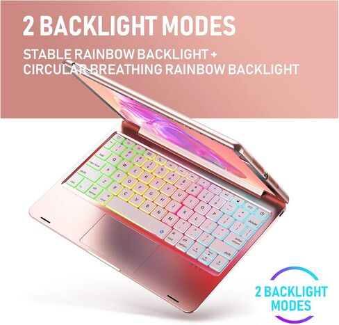 حافظة لوحة المفاتيح Phixnozar لجهاز iPad الجيل التاسع (10.2 2021) / الثامن (10.2 بوصة 2020) / السابع (10.2 2019) / iPad Air الجيل الثالث 10.5 2019/iPad Pro 10.5 2017 - وظيفة لوحة اللمس الثابتة in Kuwait