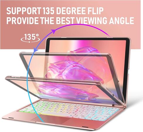 حافظة لوحة المفاتيح Phixnozar لجهاز iPad الجيل التاسع (10.2 2021) / الثامن (10.2 بوصة 2020) / السابع (10.2 2019) / iPad Air الجيل الثالث 10.5 2019/iPad Pro 10.5 2017 - وظيفة لوحة اللمس الثابتة in Kuwait