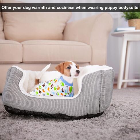 Pedgot 6 Packs Puppy Dog Onesies Soft Pure Cotton Dog Pajamas Cute Dog Clothes Pet Jumpsuit Puppy Rompers Puppy Bodysuits for Pet Dog Daily Wear Party (Small, 6 Styles) in Saudi Arabia