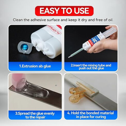 PLJOFRSHI Clear ab Epoxy Glue ，Multipurpose epoxy Resin Adhesive for Repairing Plastic, Metal, Ceramics, Wood，Fishing rods etc，It is The Best Waterproof Plastic Welding Repair Glue（1） in Saudi Arabia