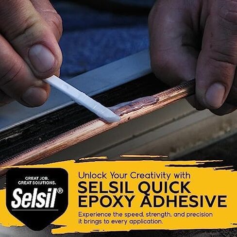 حقنة لاصقة إيبوكسي سريعة من SELSIL، مجموعة 5 دقائق علاج سريع، لاصق إيبوكسي سريع متعدد الأغراض، شفاف، 28 جم (عبوة من قطعة واحدة) in Kuwait