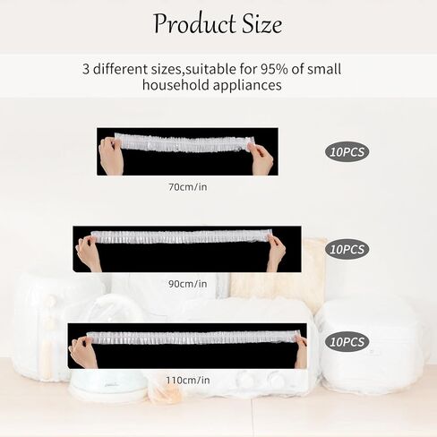 AMIJOUX 30 قطعة من أغطية غبار أجهزة المطبخ الصغيرة، أغطية أجهزة المطبخ الشفافة المقاومة للغبار، أغطية غبار الأثاث مع شريط مطاطي للأجهزة الصغيرة، الفرن، طنجرة الضغط، ماكينة صنع القهوة in Kuwait