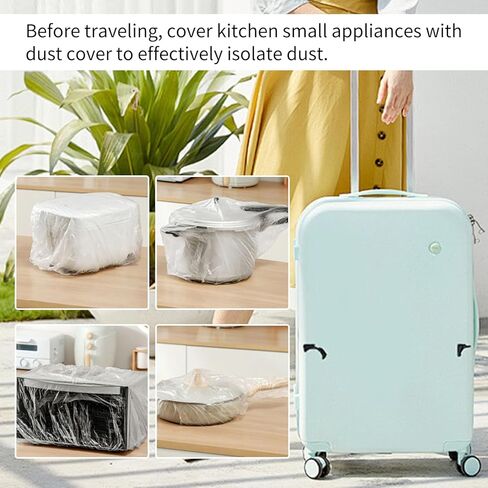 AMIJOUX 30 قطعة من أغطية غبار أجهزة المطبخ الصغيرة، أغطية أجهزة المطبخ الشفافة المقاومة للغبار، أغطية غبار الأثاث مع شريط مطاطي للأجهزة الصغيرة، الفرن، طنجرة الضغط، ماكينة صنع القهوة in Kuwait