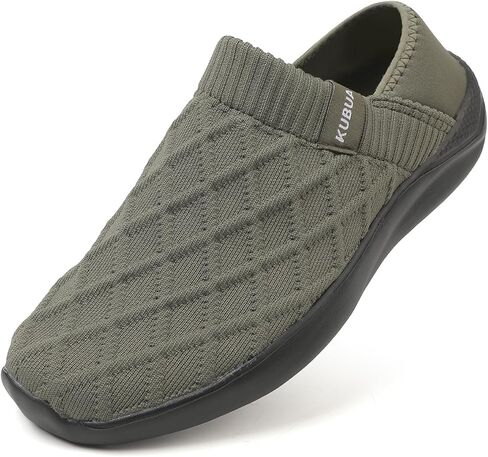 KUBUA Mens Slippers Indoor Lightweight House Shoes Outdoor Breathable Slip on Loafers in Kuwait