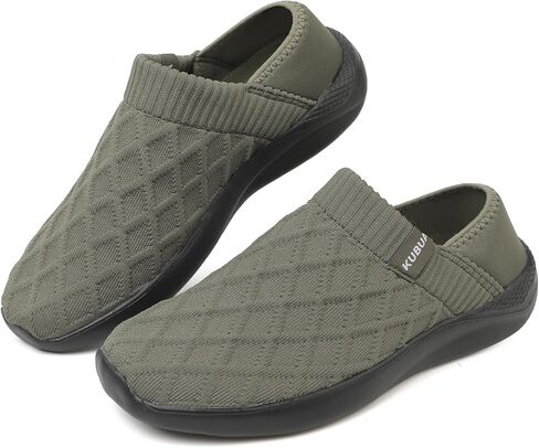 KUBUA Mens Slippers Indoor Lightweight House Shoes Outdoor Breathable Slip on Loafers in Kuwait