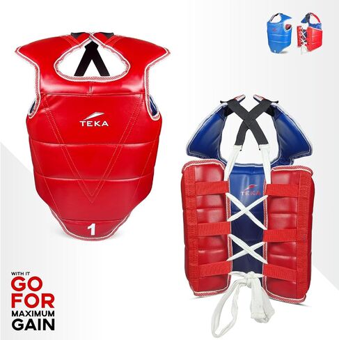 Victorbudo USA Boxing Body Protector Reversible, Kickboxing MMA Muay Thai Chest Guard, Sparring Training Heavy Punching, Adjustable Shield, Martial Arts Upper Belly Protection Pad, Taekwondo in Saudi Arabia