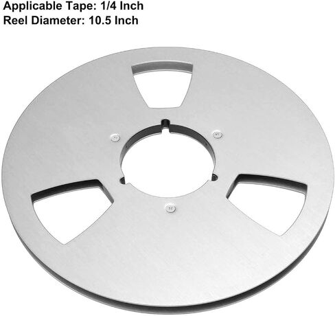 1/4 x 10.5 Empty Take Up Reel to Reel Tape Hub, 3 Holes Nab Open Reel Audio Aluminum Alloy 10.5 inch Empty Tape Reel Recording Sound Takeup Reel (Silver) in Saudi Arabia