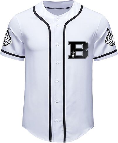 Men Baseball Jersey Button Down Hip Top Shirts Sport Uniform Varsity Jerseys in Saudi Arabia
