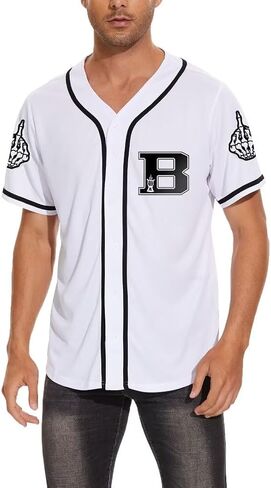 Men Baseball Jersey Button Down Hip Top Shirts Sport Uniform Varsity Jerseys in Saudi Arabia