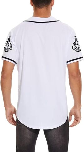 Men Baseball Jersey Button Down Hip Top Shirts Sport Uniform Varsity Jerseys in Saudi Arabia