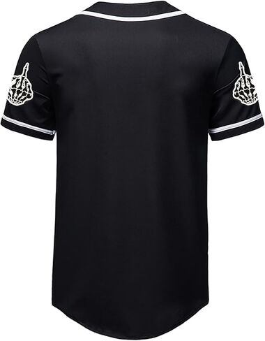 Men Baseball Jersey Button Down Hip Top Shirts Sport Uniform Varsity Jerseys in Kuwait