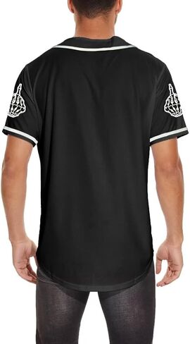 Men Baseball Jersey Button Down Hip Top Shirts Sport Uniform Varsity Jerseys in Kuwait