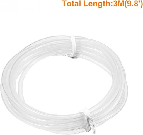 uxcell Silicone Tube 1.5mm ID X 3mm OD 9.8' Flexible Silicone Rubber Tubing Water Air Hose Pipe Transparent for Pump Transfer in Saudi Arabia