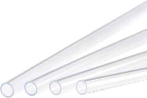 MECCANIXITY Acrylic Pipe Rigid Round Tube Clear 1/2"(13mm) ID 19/32"(15mm) OD 20" High Impact for Lighting, Models, Plumbing, Crafts 4 Pack in Saudi Arabia