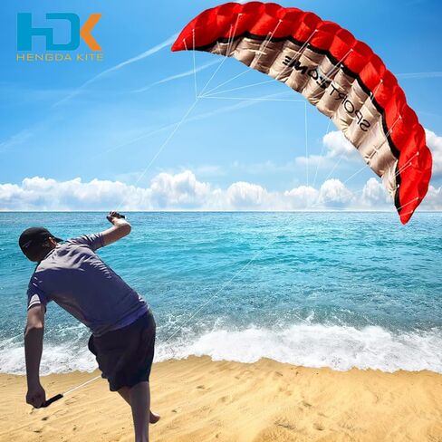 2.5m Dual Line Stunt Parafoil Kites Soft Stunt Kite for Beach Blue,red,Green,Yellow Color with Flying Tool in Saudi Arabia