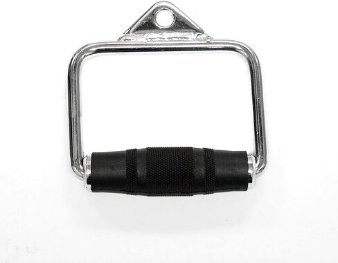CAP Barbell unisex adult Exercise Machine Attachments CAP Barbell Single D Handle with Rubber Handgrips, Chrome, Single D Handle Rubber Handgrips US in Saudi Arabia