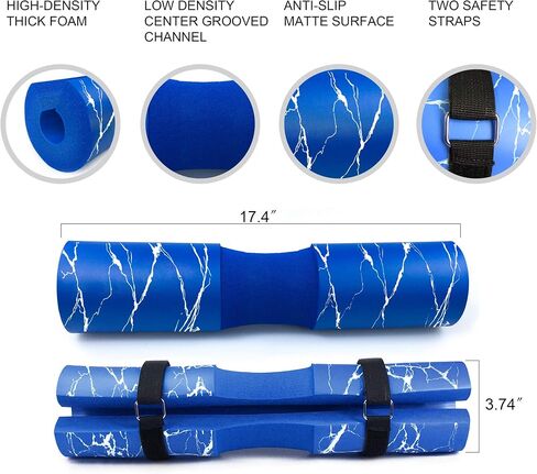 Barbell Pad for Squats, Lunges and Hip Thrusts - Squat Pad Weight Lifting Bar Cushion Pad Protector for Neck and Shoulder - Fit Standard and Olympic Bars in Saudi Arabia