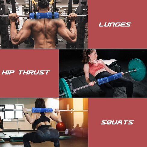 Barbell Pad for Squats, Lunges and Hip Thrusts - Squat Pad Weight Lifting Bar Cushion Pad Protector for Neck and Shoulder - Fit Standard and Olympic Bars in Saudi Arabia