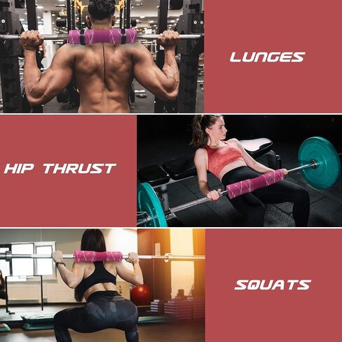 Barbell Pad for Squats, Lunges and Hip Thrusts - Squat Pad Weight Lifting Bar Cushion Pad Protector for Neck and Shoulder - Fit Standard and Olympic Bars in Saudi Arabia