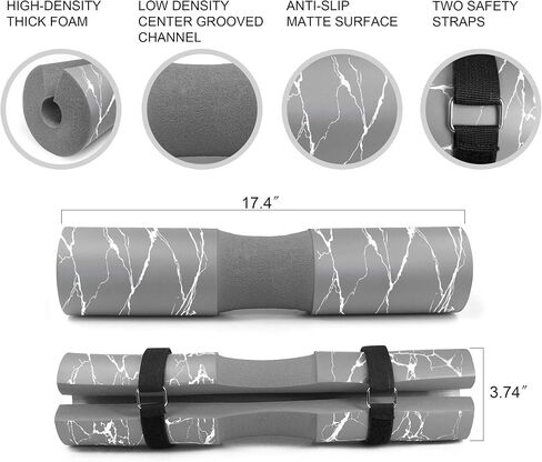 Barbell Pad for Squats, Lunges and Hip Thrusts - Squat Pad Weight Lifting Bar Cushion Pad Protector for Neck and Shoulder - Fit Standard and Olympic Bars in Saudi Arabia