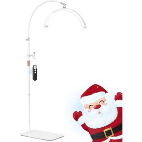 ضوء نصف قمر لتكنولوجيا الرموش، مصباح رموش مع حامل هاتف للعناية بالبشرة وشم الرموش والأظافر، 5 درجات حرارة ألوان وإعدادات سطوع مصباح أرضي LED ضوء تجميلي in Kuwait