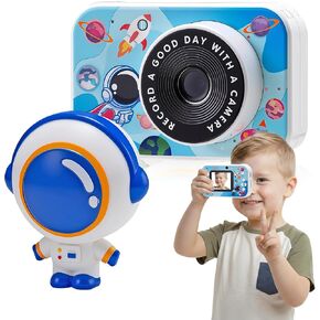 Kids Camera for Girls and Boys, 48MP Digital Kids Camera with Dual Lens, 8X Zoom, IPS Screen, Music & Games, Best Birthday Toy for Children Ages 3–12 – Blue in Saudi Arabia