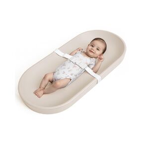 COMOMY Baby Changing Pad for Dresser & Changing Table - Wipeable Changing Pad with Restraining Belt, Waterproof, Soft, Lightweight and Portable, Easy to Clean for On The Go Diaper Changing, Grey in Saudi Arabia