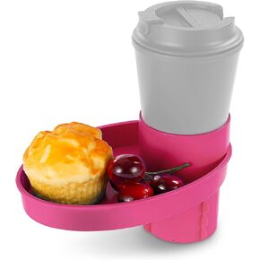Car Seat Cup Holder Snack Tray - Easily Expands Cup Holder into 360° Cup & Travel Tray for Kids Car Seat, Booster, and Stroller(Blue) in Kuwait