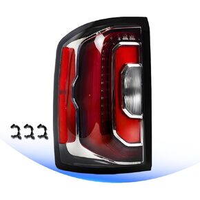 زوج مصابيح خلفية LED متوافقة مع 2016 2017 2018 GMC Sierra 1500 Denali SLT الضوء الخلفي الفرامل الخلفية عكس مجموعات المصابيح استبدال OEM #84365931 84365930 (زوج واحد) in Kuwait