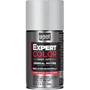 U-POL Expert Color, for General Motors 8867, Automotive Spray Paint, Professional Grade, Easy-to-Use, Ultra Silver Metallic in Saudi Arabia