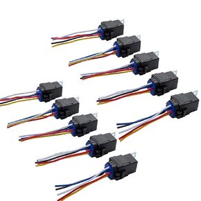 10-Pack 40/30 AMP 12V DC Waterproof Relay Kit with Heavy-Duty Pigtail, 5-PIN SPDT Automotive Relay in Kuwait